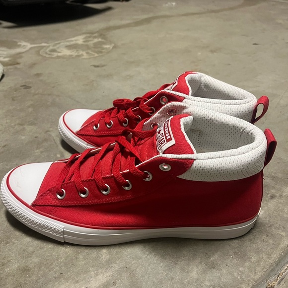 Converse Kids Red Canvas Sneakers - Picture 4 of 4